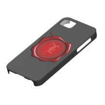 Selo vermelho da cera com modelo de cobrir do iPho Capa iPhone 5