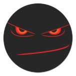 selo vermelho mau dos olhos adesivos