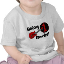 Sendo rochas 1! O primeiro aniversario do bebê per T-shirts