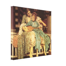 Senhor Frederick Leighton do ~ da lição de música Impressão Em Tela Canvas