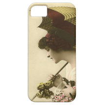 Senhora com guarda-chuva capas de iPhone 5 Case-Mate