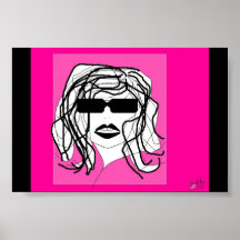 senhora cor-de-rosa poster