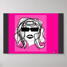 senhora cor-de-rosa posters