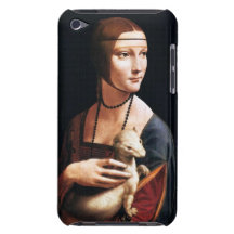 Senhora de da Vinci com uma capa do ipod touch do  Capas iPod Barely There