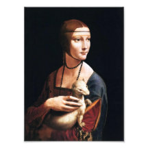 Senhora de Leonardo da Vinci com um impressão da f