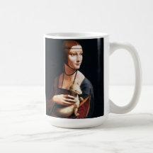 Senhora de Leonardo da Vinci com uma caneca do arm