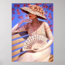 Senhora elegante Decoração Arte Poster Verão do Vi