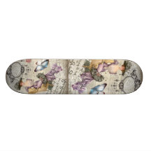 senhora Forma de Paris do vintage da carta de amor Skate