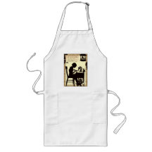 Senhora Sewing de canto Vintage Fada Poema Avental