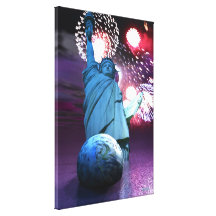 Senhorita Liberdade pelo artista Apollo Impressão De Canvas Esticada