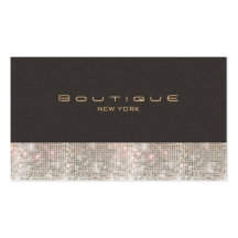 Sequins do falso e boutique da forma da camurça cartoes de visitas
