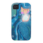 Sereia com capa de iphone 4 brilhante da pérola