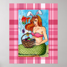 Sereia da páscoa e seu ajudante pequeno poster