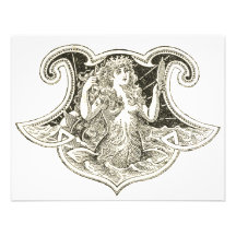 Sereia do vintage convites personalizado