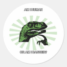 Seres humanos de Philosoraptor Adesivo Em Formato Redondo