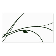 Série floral - 02 - branco/verde cartão de visita