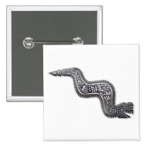 Serpente maia - preto e prata pins