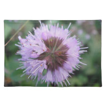 Set de mesa de bala lilás de flor suporte para pratos
