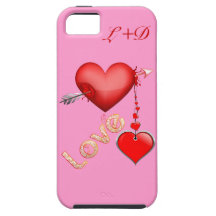Seta de Monogramed através do caso do iPhone 5 do  Capas iPhone 5 Case-Mate