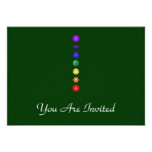 Sete chakras verticais convite