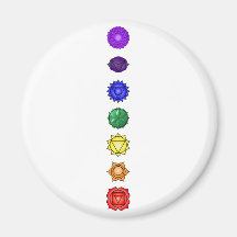 Sete chakras verticais ima de geladeira