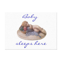 Seu bebê dorme aqui canvas impressão em tela canvas