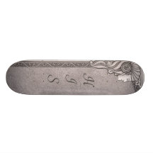 Seu skate do casamento de Nouveau da arte