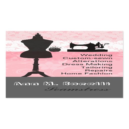 Sewing encantador na moda dos artesanatos de matér modelo cartoes de visita