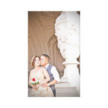 Sharnae + Canvas esticadas casamento da foto do Co Impressão De Canvas Esticada