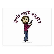 Sharpshooter fêmea claro cartão postal