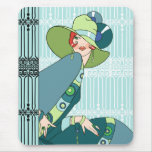Shelby, senhora do 1920 no Aqua e na cerceta Mouse Pads
