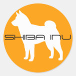 SHIBA INU ADESIVOS EM FORMATO REDONDOS
