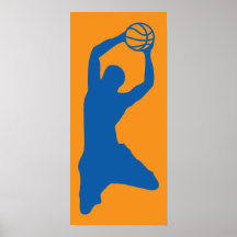 silhueta do basquetebol posters