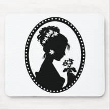 Silhueta do cameo do Victorian Mouse Pad