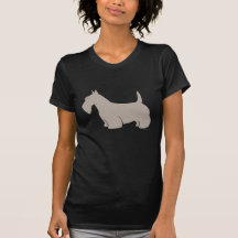 Silhueta do clássico de Terrier do Scottish Camisetas