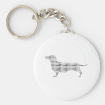 Silhueta do Dachshund de muitos Chaveiro