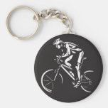 silhueta do inverse do clycer do ciclismo chaveiros
