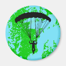 silhueta do skydiver imã