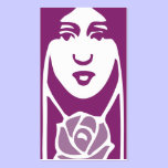 Silhueta misteriosa da senhora de Nouveau da arte  cartões de visita