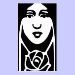 Silhueta misteriosa da senhora de Nouveau da arte  cartões de visita