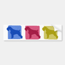 Silhuetas coloridas do Schnauzer Adesivos