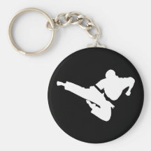 silhuetas das artes marciais chaveiros