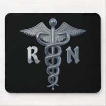 Símbolo da enfermeira diplomada mouse pad