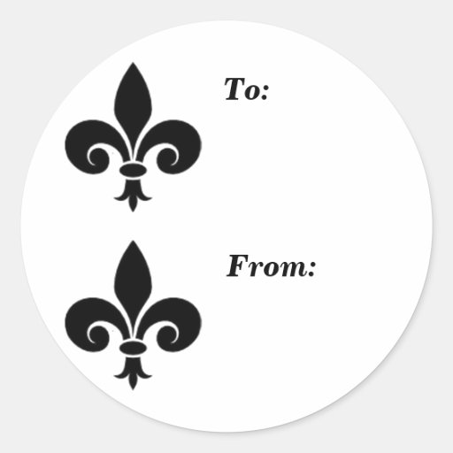 Símbolo da flor de lis a e da etiqueta do Tag do Adesivo Zazzle Armario Fruteira ~ Símbolo da flor de lis a e da etiqueta do Tag do Adesivo Zazzle