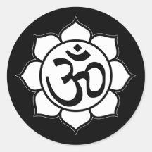 Símbolo de Aum da flor de Lotus Adesivo
