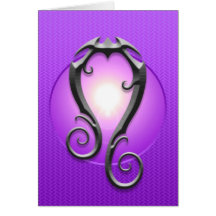 Símbolo de Leo do ferro, roxo Cartoes