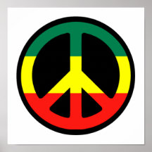 Símbolo de paz de Rasta Poster