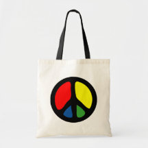 Símbolo de paz Groovy do hippy Bolsas