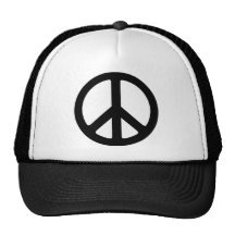 Símbolo de paz Groovy preto clássico Boné