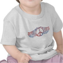 Símbolo de paz voado tshirt